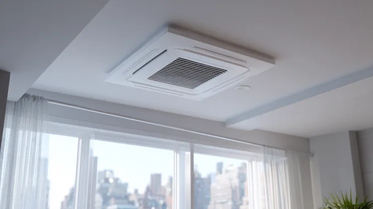 Ceiling air vent in a quiet Palo Alto apartment